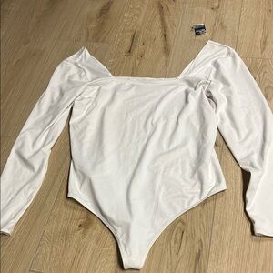 Hollister Off-White Long Sleeve Bodysuit